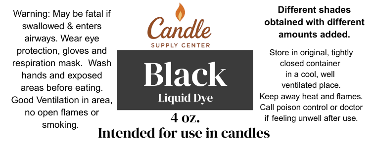 Black Liquid Candle Color Dye