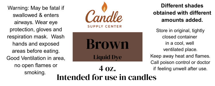 Brown Liquid Candle Color Dye