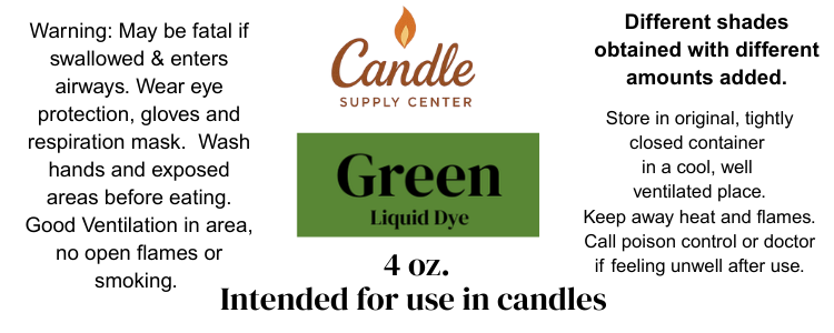Green Liquid Candle Color Dye