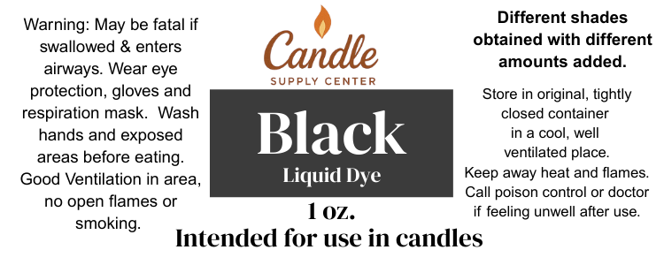 Black Liquid Candle Color Dye