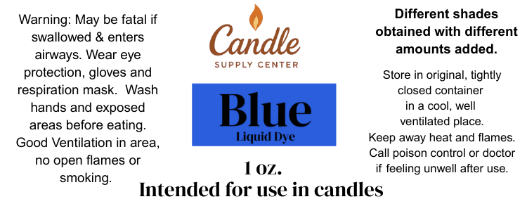 Blue Liquid Candle Color Dye