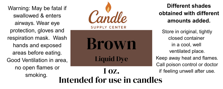 Brown Liquid Candle Color Dye
