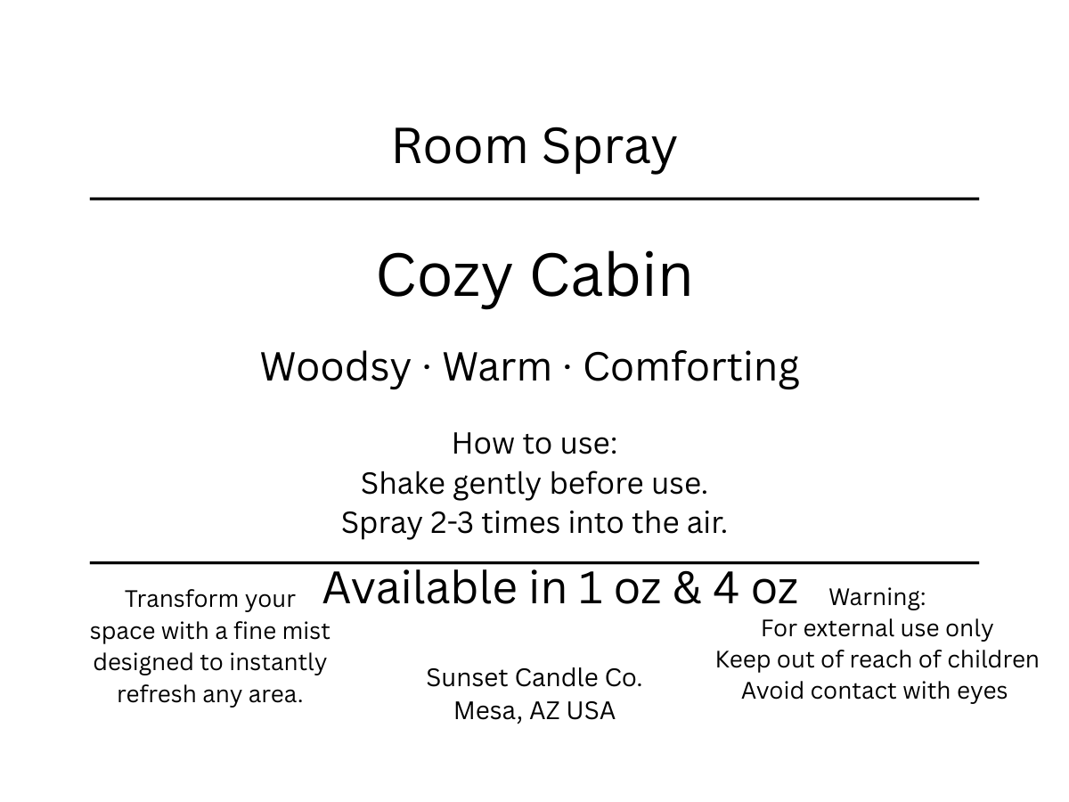 Cozy Cabin Room Spray