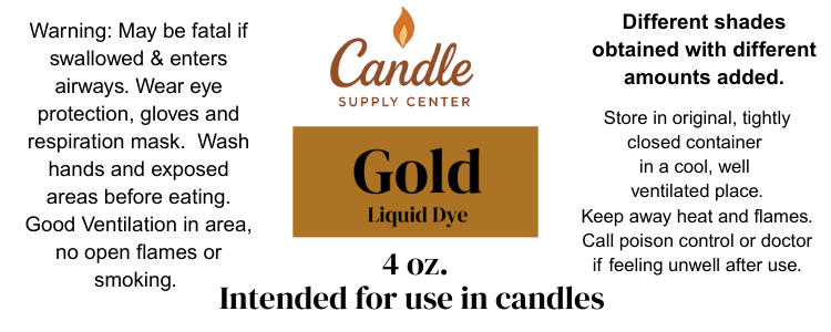 Gold Liquid Candle Color Dye