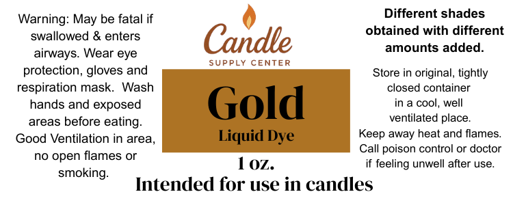 Gold Liquid Candle Color Dye