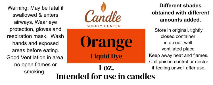 Orange Liquid Candle Color Dye