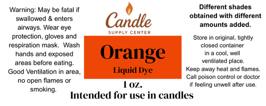 Orange Liquid Candle Color Dye