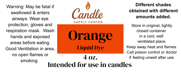Orange Liquid Candle Color Dye