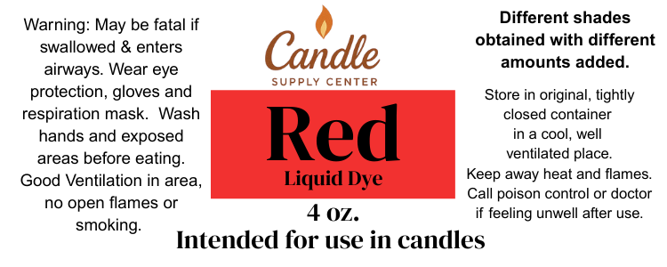 Red Liquid Candle Color