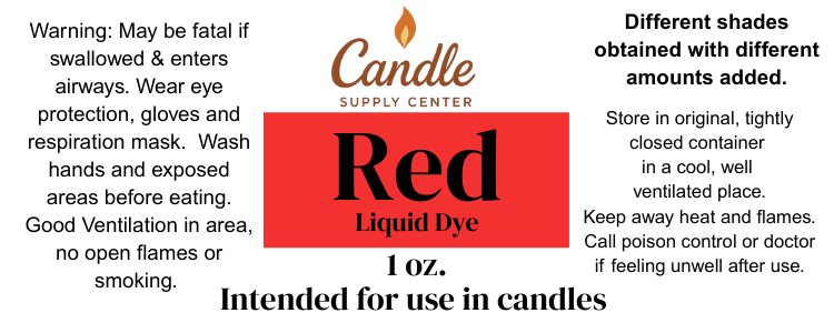 Red Liquid Candle Color