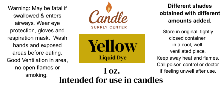 Yellow Liquid Candle Color Dye